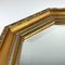 Vintage Mirror in Golden Wooden Octagonal Frame, Italy, 1950s 5