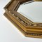 Vintage Mirror in Golden Wooden Octagonal Frame, Italy, 1950s 7