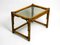 Dark Bamboo Side Table with Smoked Glass Top, 1970s 6
