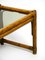 Mesa auxiliar de bambú oscuro con superficie de vidrio ahumado, años 70, Imagen 13