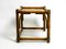 Dark Bamboo Side Table with Smoked Glass Top, 1970s, Image 5