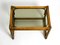Dark Bamboo Side Table with Smoked Glass Top, 1970s 3
