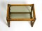 Dark Bamboo Side Table with Smoked Glass Top, 1970s, Image 3