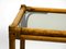 Mesa auxiliar de bambú oscuro con superficie de vidrio ahumado, años 70, Imagen 10