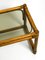 Tavolino in bambù scuro con ripiano in vetro fumé, anni '70, Immagine 7