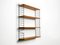 Teak Wall Hanging Shelf with Four Shelves by Kajsa & Nils Nisse Strinning, 1960s 1