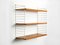 Teak Wall Hanging Shelf with 3 Shelves by Kajsa & Nils Nisse Strinning, 1960s 1