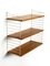 Teak Wall Hanging Shelf with 3 Shelves by Kajsa & Nils Nisse Strinning, 1960s 5