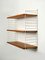 Teak Wall Hanging Shelf with 3 Shelves by Kajsa & Nils Nisse Strinning, 1960s 18
