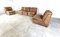 Modular Sofa in Brown Patchwork Leather, 1970s, Set of 5, Image 9