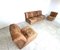Modular Sofa in Brown Patchwork Leather, 1970s, Set of 5 7