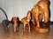 Figure di elefanti intagliati a mano, anni '60, set di 4, Immagine 1