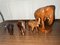 Hand-Carved Elephant Figures, 1960s, Set of 4 3