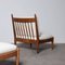 Mid-Century Bouclé Lounge Chair with Ottoman, 1960s, Set of 2 5