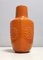 Vintage Italian Orange Hand-Blown Glass Flower Vase, 1970s, Image 1