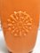 Orangefarbene italienische Vintage Blumenvase aus mundgeblasenem Glas, 1970er 12