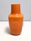 Orangefarbene italienische Vintage Blumenvase aus mundgeblasenem Glas, 1970er 6