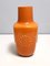 Vintage Italian Orange Hand-Blown Glass Flower Vase, 1970s, Image 6