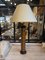 Arts and Crafts Living Room Lamp in Wallpaper Roll with Lampshade, France, 1900s 1