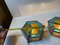 Vintage Gothic Stained Glass Wall Sconces, 1970s, Set of 2 7