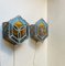 Vintage Gothic Stained Glass Wall Sconces, 1970s, Set of 2 8
