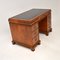 Walnut Leather Top Pedestal Desk, 1890s 3