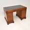 Walnut Leather Top Pedestal Desk, 1890s, Image 5