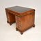 Walnut Leather Top Pedestal Desk, 1890s, Image 4