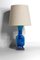 Lámparas de mesa vintage en azul cobalto, años 70. Juego de 2, Imagen 8