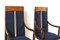 Liberty Living Room Set in Beech and Blue Velvet, 1900s, Set of 4, Image 22