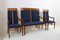 Liberty Living Room Set in Beech and Blue Velvet, 1900s, Set of 4, Image 8