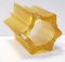 Art Deco Star Shaped Yellow Glass Vase attributed to Pierre Davesn for Daum, 1940s 9