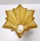 Art Deco Star Shaped Yellow Glass Vase attributed to Pierre Davesn for Daum, 1940s, Image 7