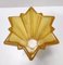Gelbe Art Deco Glasvase in Sternform, Pierre Davesn für Daum zugeschrieben, 1940er 7