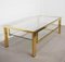 Golden Metal Coffee Table, Italy, 1970s, Image 9