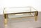 Golden Metal Coffee Table, Italy, 1970s, Image 1