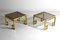 Tables d'Appoint en Laiton de Belgo Chrom / Dewulf Selection, 1970s, Set de 2 1