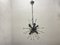 Lámpara de araña Sputnik con flores de cristal de Murano, años 70, Imagen 10
