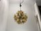 Lámpara de araña Sputnik con flores de cristal de Murano, años 70, Imagen 6