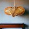 Mid-Century Portuguese Wood and Straw Hanging Lamp, 1960s 1