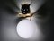 Lámpara de pared Puma Feline Art Déco Revival en negro, década de 2000, Imagen 4