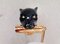 Schwarze Puma Feline Wandlampe im Art Deco Revival, 2000er 6