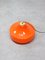 Mid-Century Italian Orange Glass & Brass Pendant Lamp 15