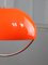 Lámpara colgante italiana era espacial de vidrio acrílico naranja, años 70, Imagen 9