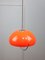 Space Age Italian Orange Acrylic Glass Pendant Lamp, 1970s 4