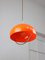 Lampe à Suspension Space Age en Verre Acrylique Orange, Italie, 1970s 3