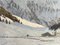 Alex Weise, paisaje nevado, pintura al óleo sobre lienzo, años 20, Imagen 7