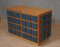 Mid-Century Oak Wood and Blue Glass Sideboard, 1990s, Image 1