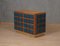 Mid-Century Oak Wood and Blue Glass Sideboard, 1990s 4