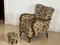 Armchair with Footrest, 1950s, Set of 2 1